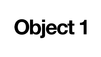Object 1 Development